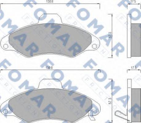 FOMAR FRICTION FO666981 Комплект гальмівних колодок, дискове гальмо