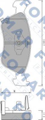 FOMAR FRICTION FO667481 Комплект гальмівних колодок, дискове гальмо