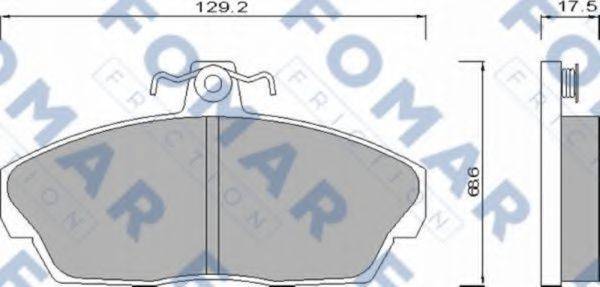 FOMAR FRICTION FO667981 Комплект гальмівних колодок, дискове гальмо