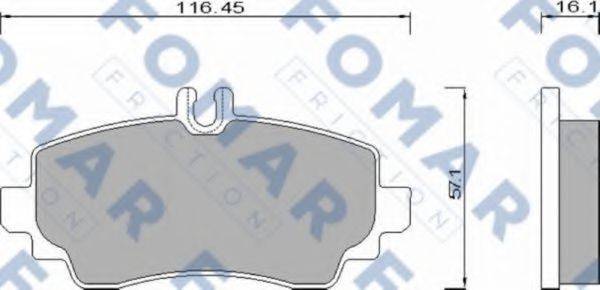 FOMAR FRICTION FO668581 Комплект гальмівних колодок, дискове гальмо