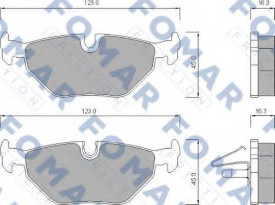 FOMAR FRICTION FO672781 Комплект гальмівних колодок, дискове гальмо