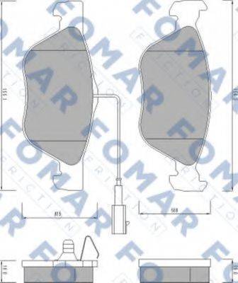 FOMAR FRICTION FO672881 Комплект гальмівних колодок, дискове гальмо