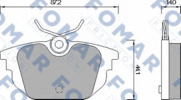 FOMAR FRICTION FO677581 Комплект гальмівних колодок, дискове гальмо