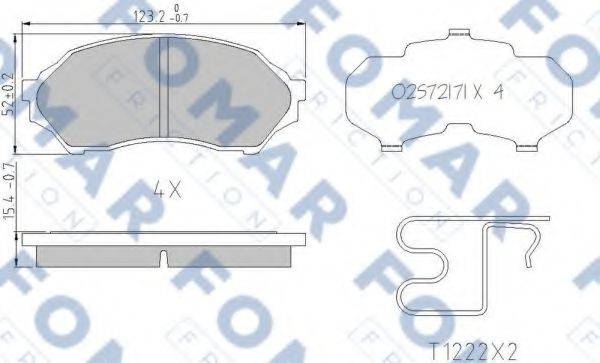 FOMAR FRICTION FO677981 Комплект гальмівних колодок, дискове гальмо