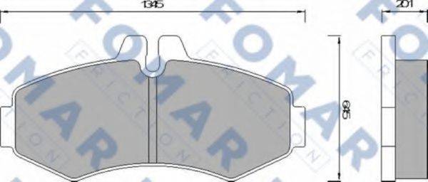 FOMAR FRICTION FO678681 Комплект гальмівних колодок, дискове гальмо