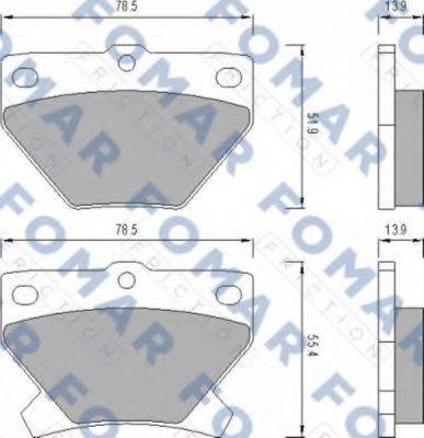 FOMAR FRICTION FO679181 Комплект гальмівних колодок, дискове гальмо