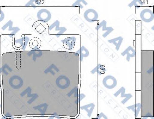 FOMAR FRICTION FO680281 Комплект гальмівних колодок, дискове гальмо