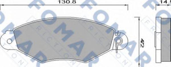 FOMAR FRICTION FO680981 Комплект гальмівних колодок, дискове гальмо