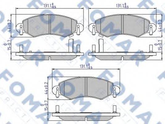 FOMAR FRICTION FO683181 Комплект гальмівних колодок, дискове гальмо