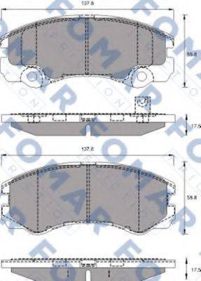 FOMAR FRICTION FO684381 Комплект гальмівних колодок, дискове гальмо