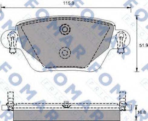 FOMAR FRICTION FO684681 Комплект гальмівних колодок, дискове гальмо