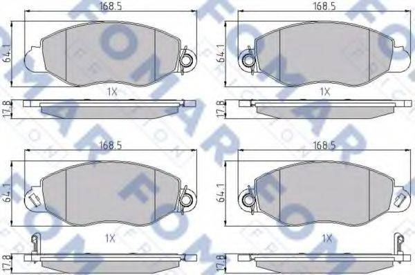 FOMAR FRICTION FO684781 Комплект гальмівних колодок, дискове гальмо