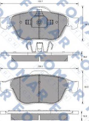 FOMAR FRICTION FO686281 Комплект гальмівних колодок, дискове гальмо