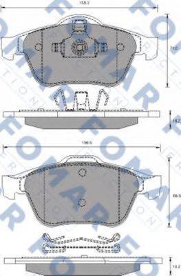 FOMAR FRICTION FO686481 Комплект гальмівних колодок, дискове гальмо