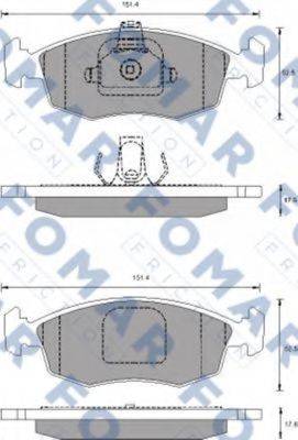 FOMAR FRICTION FO688381 Комплект гальмівних колодок, дискове гальмо