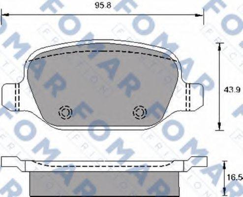 FOMAR FRICTION FO688581 Комплект гальмівних колодок, дискове гальмо