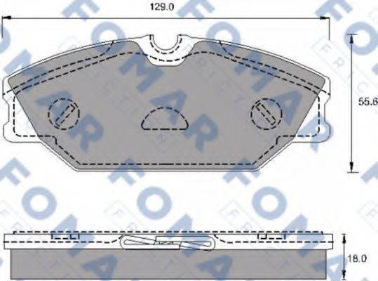 FOMAR FRICTION FO688981 Комплект гальмівних колодок, дискове гальмо