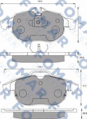 FOMAR FRICTION FO689581 Комплект гальмівних колодок, дискове гальмо