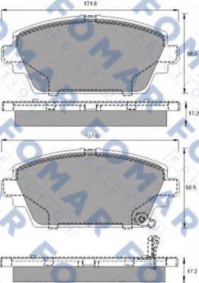 FOMAR FRICTION FO690081 Комплект гальмівних колодок, дискове гальмо