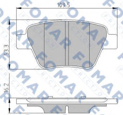 FOMAR FRICTION FO691581 Комплект гальмівних колодок, дискове гальмо