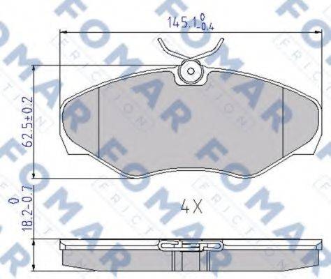 FOMAR FRICTION FO692681 Комплект гальмівних колодок, дискове гальмо