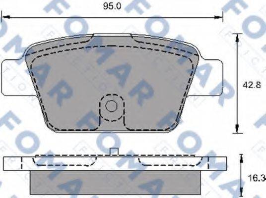 FOMAR FRICTION FO693981 Комплект гальмівних колодок, дискове гальмо