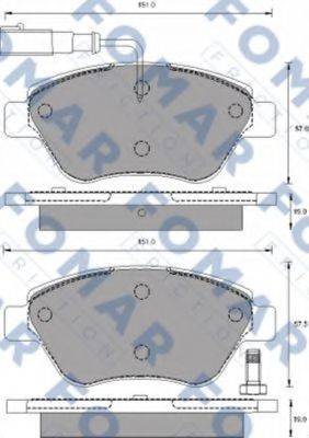 FOMAR FRICTION FO694081 Комплект гальмівних колодок, дискове гальмо