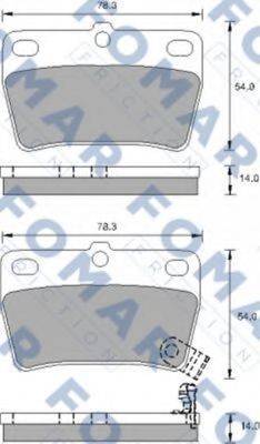 FOMAR FRICTION FO697081 Комплект гальмівних колодок, дискове гальмо