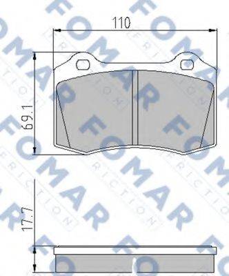 FOMAR FRICTION FO699184 Комплект гальмівних колодок, дискове гальмо