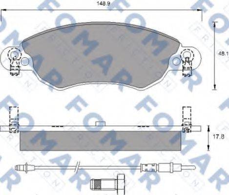 FOMAR FRICTION FO786981 Комплект гальмівних колодок, дискове гальмо