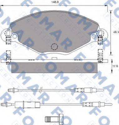 FOMAR FRICTION FO787081 Комплект гальмівних колодок, дискове гальмо