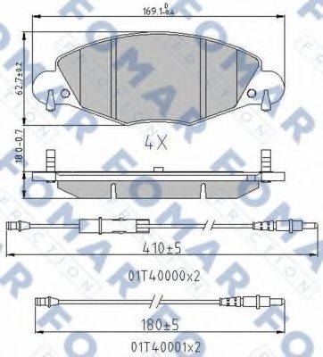 FOMAR FRICTION FO787181 Комплект гальмівних колодок, дискове гальмо