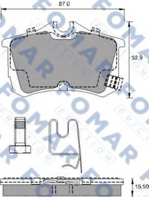 FOMAR FRICTION FO790381 Комплект гальмівних колодок, дискове гальмо