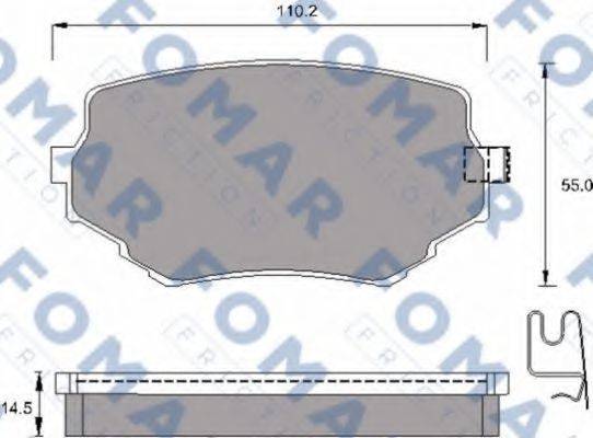 FOMAR FRICTION FO792881 Комплект гальмівних колодок, дискове гальмо