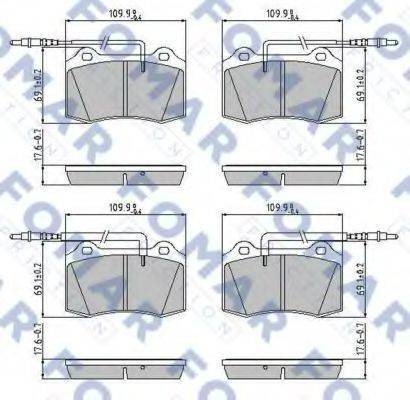 FOMAR FRICTION FO800381 Комплект гальмівних колодок, дискове гальмо