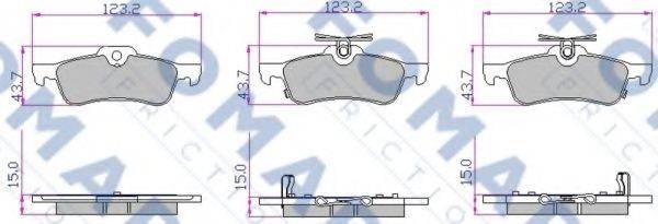 FOMAR FRICTION FO800681 Комплект гальмівних колодок, дискове гальмо