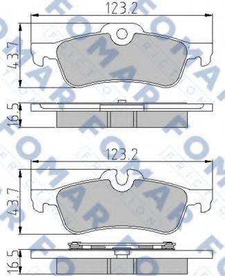 FOMAR FRICTION FO800781 Комплект гальмівних колодок, дискове гальмо