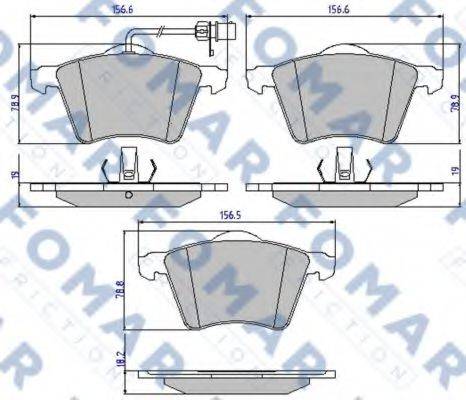 FOMAR FRICTION FO814781 Комплект гальмівних колодок, дискове гальмо