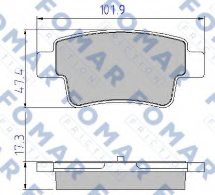 FOMAR FRICTION FO832981 Комплект гальмівних колодок, дискове гальмо