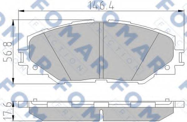 FOMAR FRICTION FO838881 Комплект гальмівних колодок, дискове гальмо