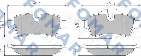 FOMAR FRICTION FO845081 Комплект гальмівних колодок, дискове гальмо