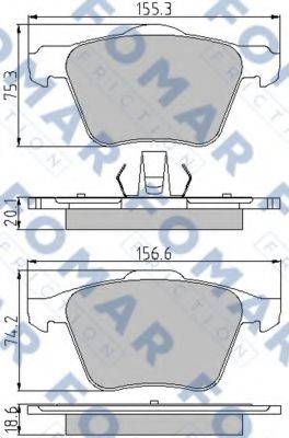 FOMAR FRICTION FO846481 Комплект гальмівних колодок, дискове гальмо