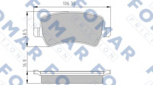 FOMAR FRICTION FO846781 Комплект гальмівних колодок, дискове гальмо