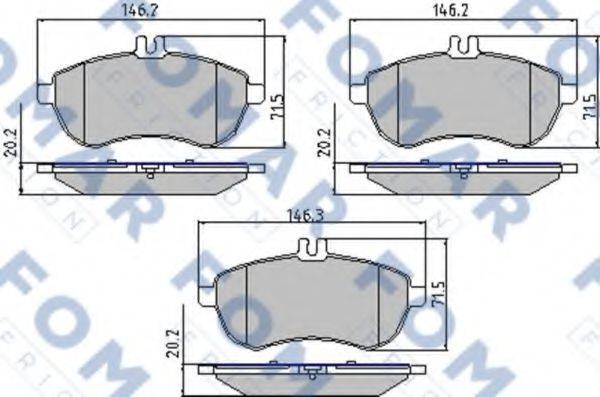 FOMAR FRICTION FO848881 Комплект гальмівних колодок, дискове гальмо