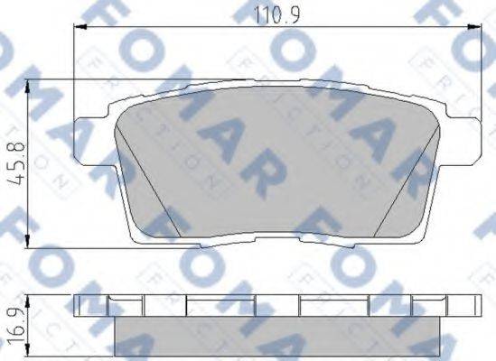 FOMAR FRICTION FO857781 Комплект гальмівних колодок, дискове гальмо