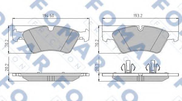 FOMAR FRICTION FO858781 Комплект гальмівних колодок, дискове гальмо