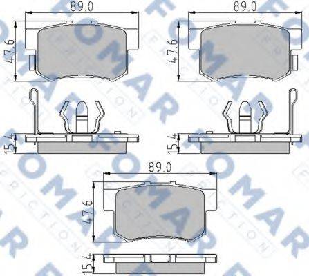 FOMAR FRICTION FO860781 Комплект гальмівних колодок, дискове гальмо