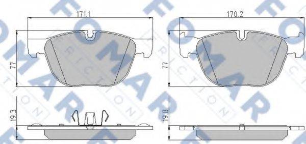 FOMAR FRICTION FO861481 Комплект гальмівних колодок, дискове гальмо