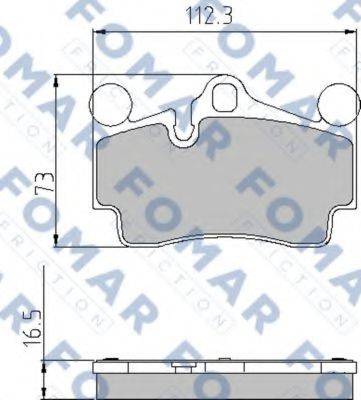 FOMAR FRICTION FO862181 Комплект гальмівних колодок, дискове гальмо