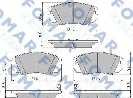 FOMAR FRICTION FO870181 Комплект гальмівних колодок, дискове гальмо